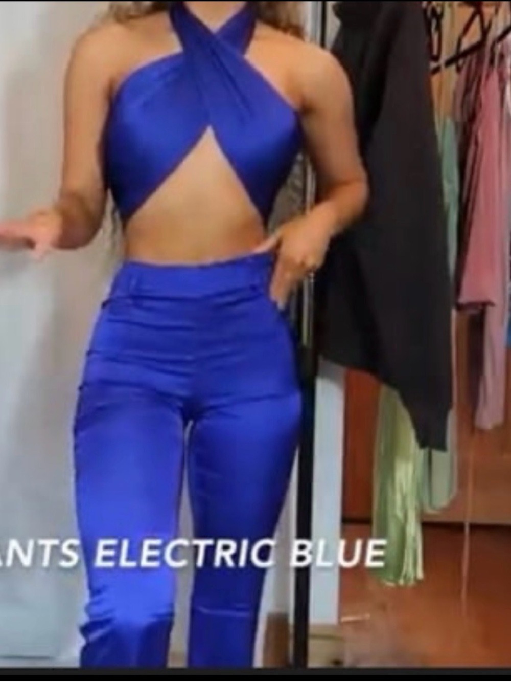 White Fox Boutique Special Moment Electric Blue Two Piece Set